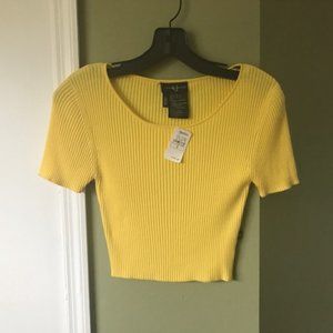 NWT Laurel Jeans Lj  Yellow Cropp Top
